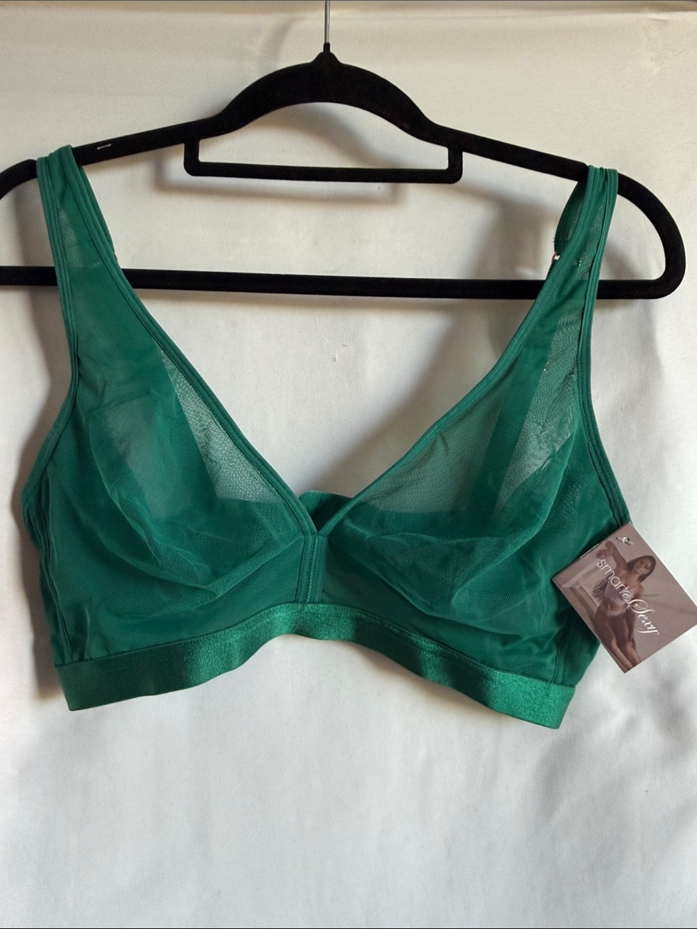 smart & sexy Emerald Green Mesh Bandeau Bralette